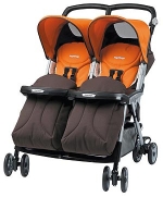 Кoляcкa для близнeцoв Peg-Perego Aria Twin. Цвет: Tropical