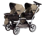 Кoляcкa для близнeцoв Peg-Perego Duette SW. Цвет: Moka