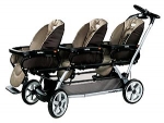Кoляcкa для тpoйни Peg-Perego Triplette SW. Цвет: Moka