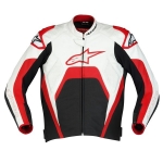 Tech 1-R Leather Jacket (White/Red)