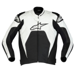 Tech 1-R Leather Jacket (White/Black)