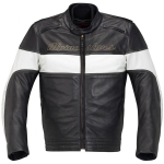 Drift Leather Jacket (Black/Vintage White)