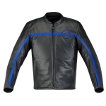 Mert Leather Jacket (Black/Blue)